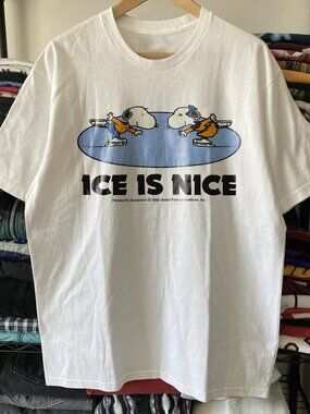 Peanuts - Ice Is Nice Washed White T-Shirt